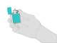 49529 窄版淺綠松石色(素面)防風打火機